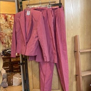 College town vintage three piece blazer set small